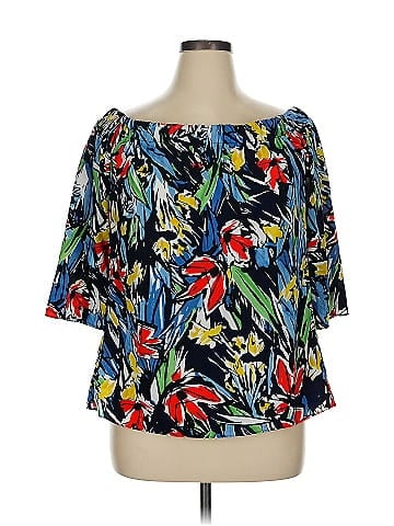 Green Envelope 3/4 Sleeve Blouse (view 1)