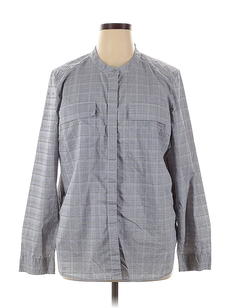 Pre-owned Gap Long Sleeve Button Down Shirt In Gray