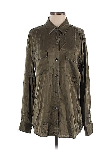 Equipment Long Sleeve Silk Top (view 1)