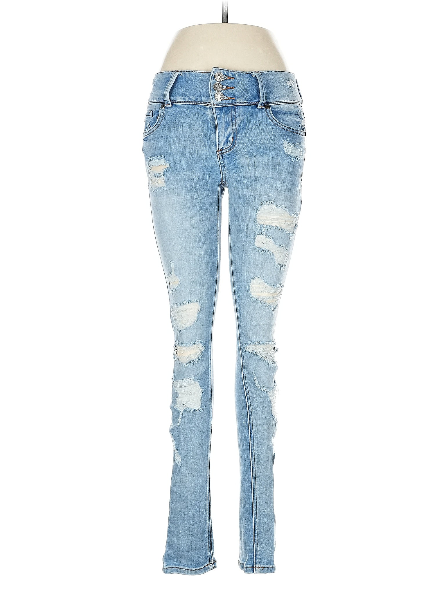 Indigo Rein Hearts Blue Jeans Size 7