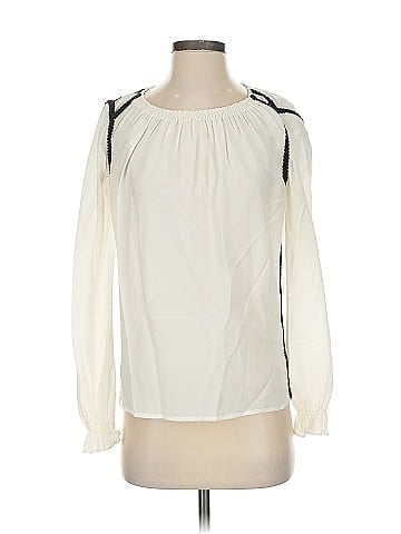 Maje Long Sleeve Silk Top (view 1)