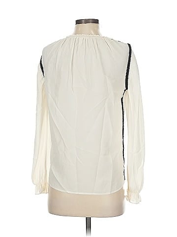 Maje Long Sleeve Silk Top (view 2)