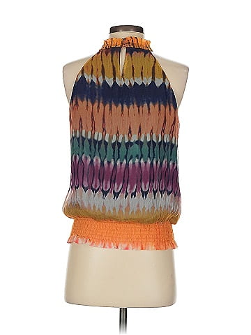 Ecru Sleeveless Silk Top (view 2)