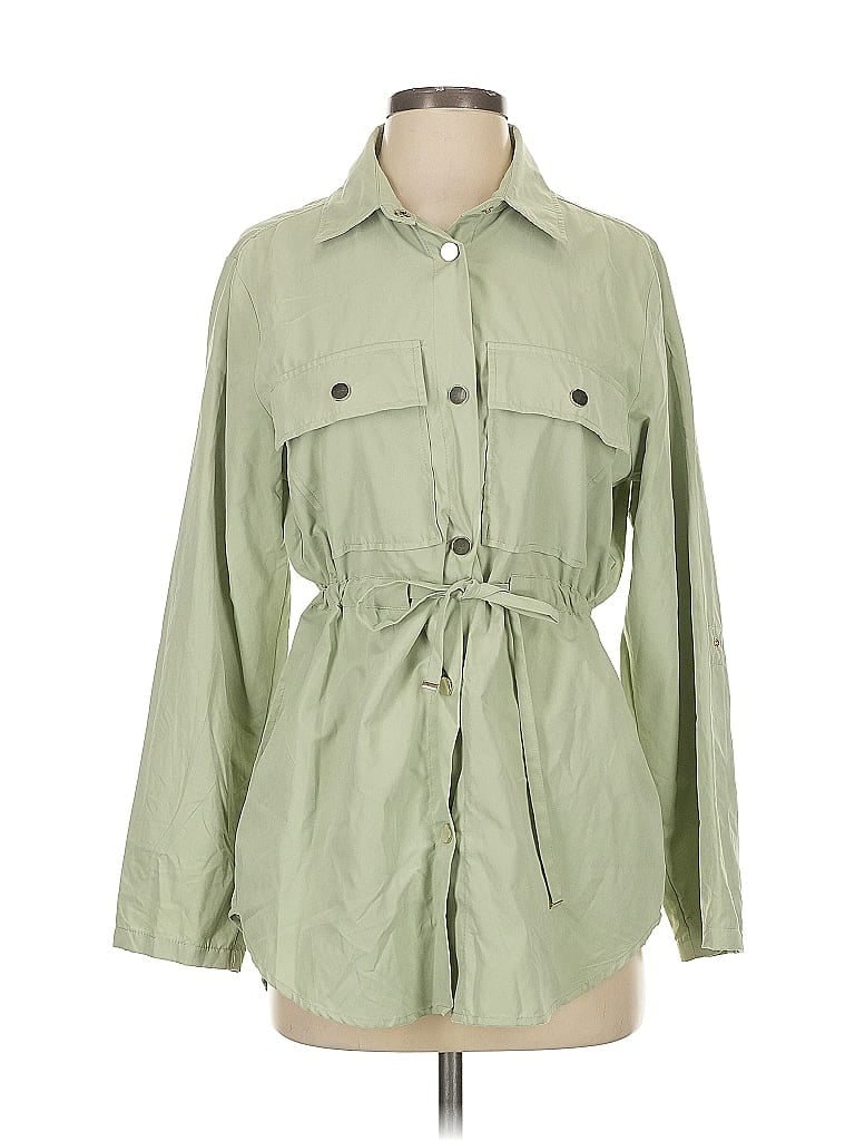 Pre-owned Love Tree 3/4 Sleeve Blouse In Green