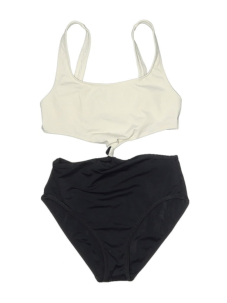 Solid & Striped Solid Ivory One Piece Swimsuit Size S - photo 1