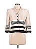 Kay Unger 100% Silk Stripes Ivory Jacket Size 6 - photo 1
