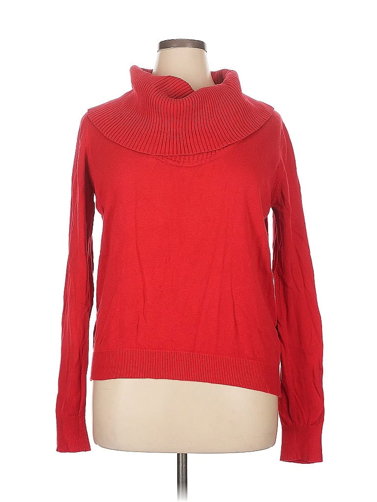 Pre-owned Vince Camuto Turtleneck Sweater In Red