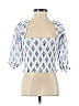 Billabong White Blue 3/4 Sleeve Blouse Size XS - photo 1
