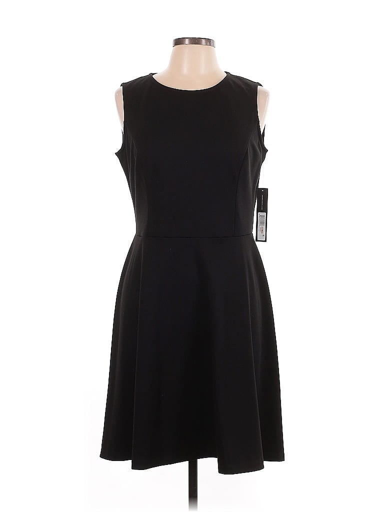 Marc New York Andrew Marc Solid Black Cocktail Dress Size 12 - photo 1