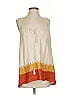Soft Joie 100% Viscose Print Ivory Sleeveless Blouse Size S - photo 1