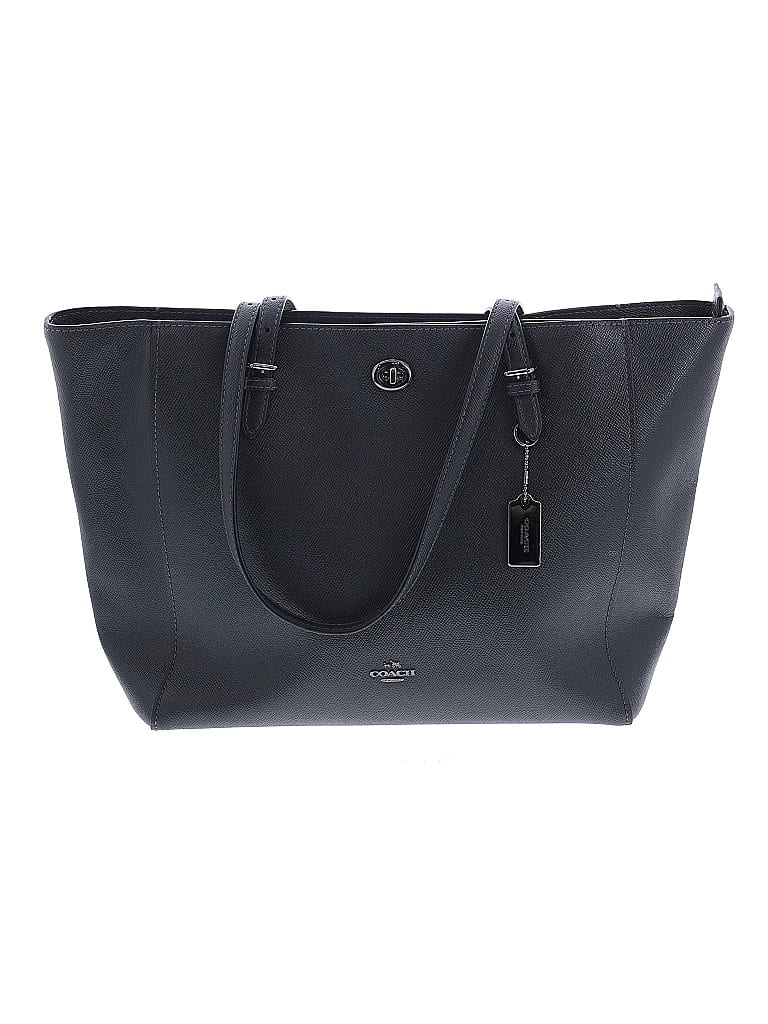Coach 100% Leather Black Green Leather Tote One size - photo 1