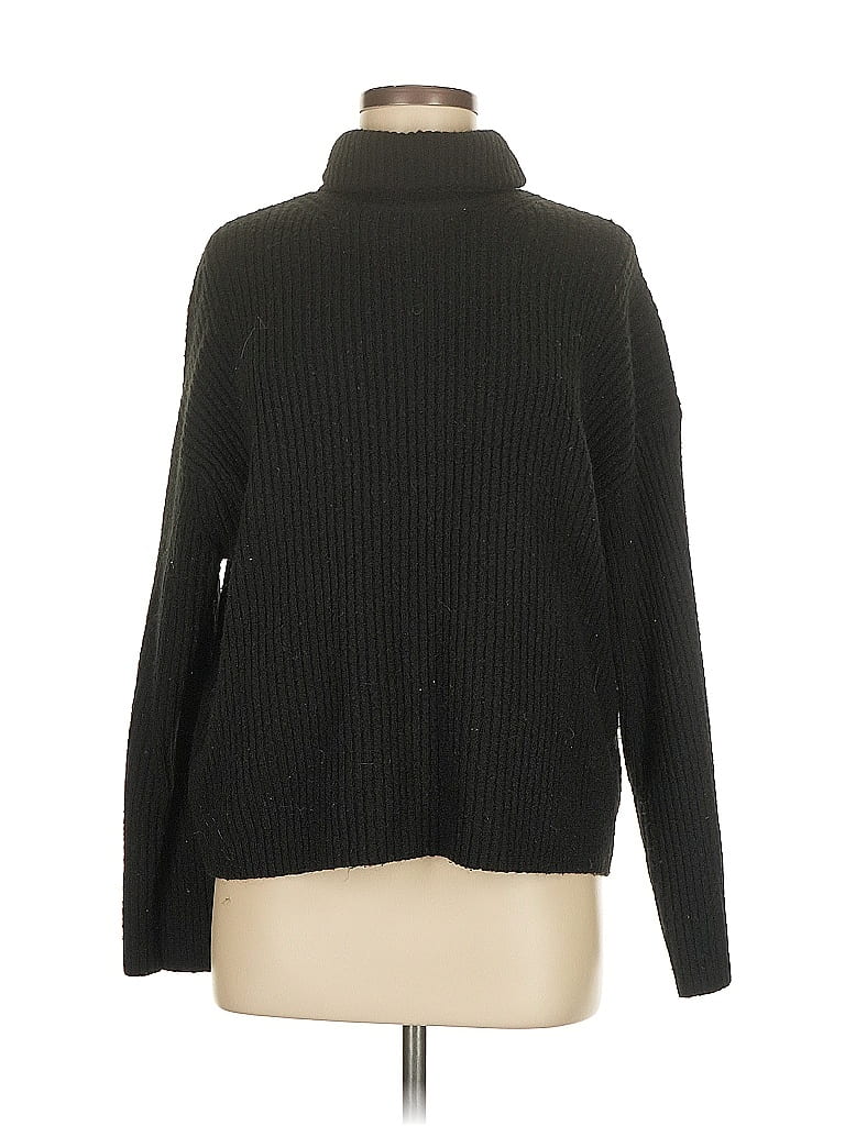 Pre-owned H&m Turtleneck Sweater In Black