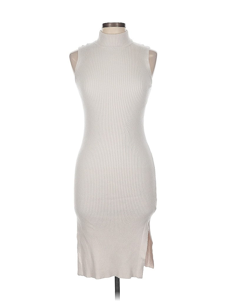Pre-owned M Magaschoni Casual Dress In White