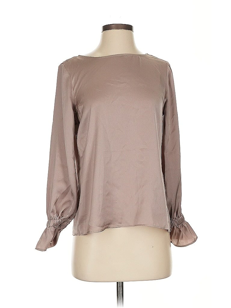 Pre-owned Banana Republic Long Sleeve Blouse In Brown