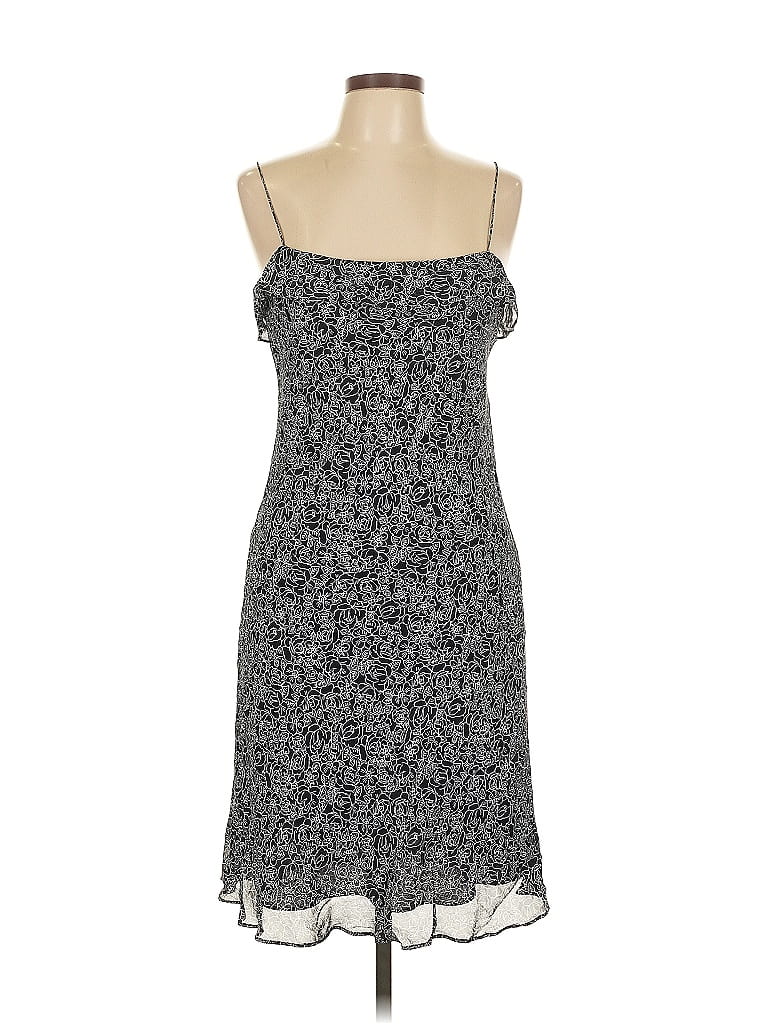 Ralph by Ralph Lauren 100% Rayon Tweed Gray Black Casual Dress Size L - photo 1