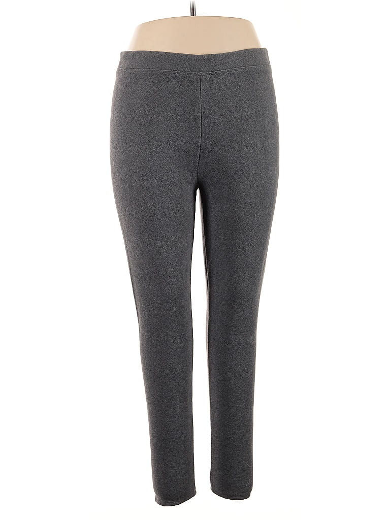 Cuddl Duds Solid Gray Active Pants Size 1X - photo 1