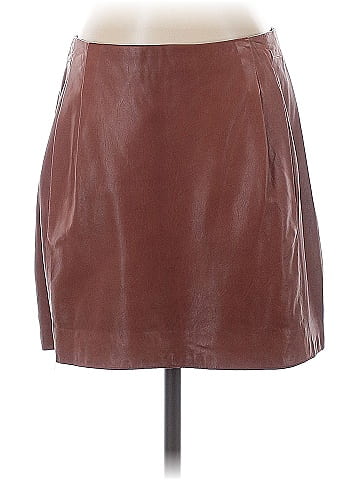 Vince. Leather Skirt (view 1)
