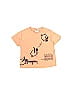 Zara Baby 100% Cotton Animal Print Orange Short Sleeve T-Shirt Size 3 - photo 1