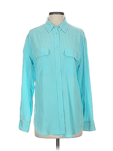 Equipment Long Sleeve Silk Top (view 1)