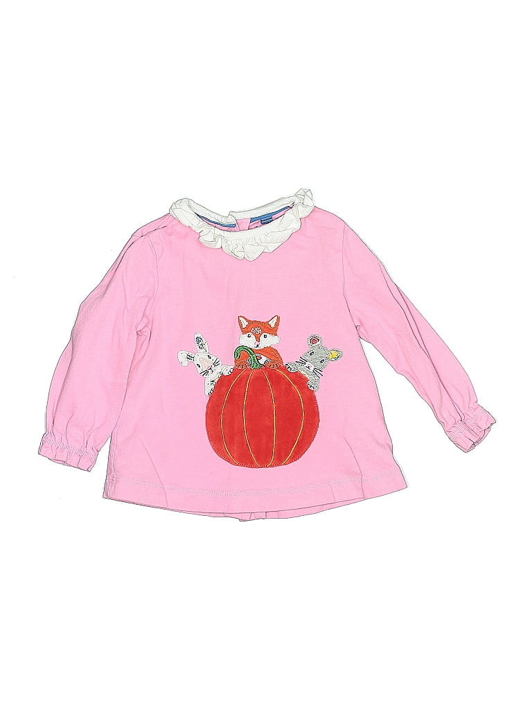 Baby Boden 100% Cotton Pink Long Sleeve Polo Size 6-9 mo - photo 1