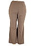 Le Suit 100% Polyester Plaid Brown Dress Pants Size 18 - photo 1