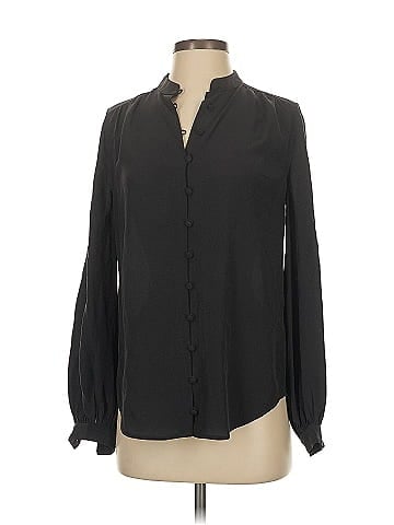 Equipment Long Sleeve Silk Top (view 1)