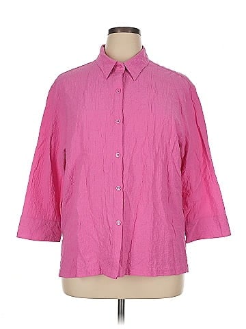 White Stag 3/4 Sleeve Button-Down Shirt (view 1)