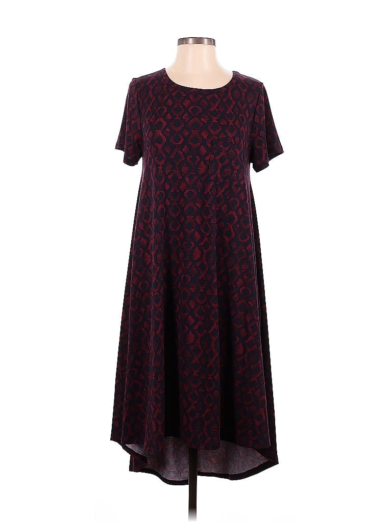 Pre-owned Lularoe Casual Dress In Burgundy