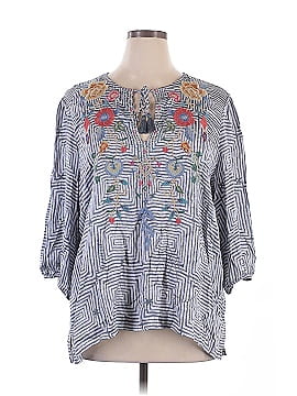 Johnny Was 3/4 Sleeve Blouse