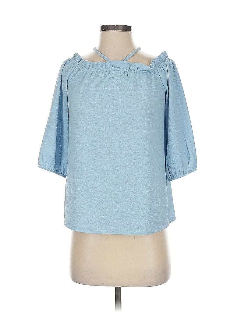 Pre-owned Vince Camuto 3/4 Sleeve Blouse In Blue