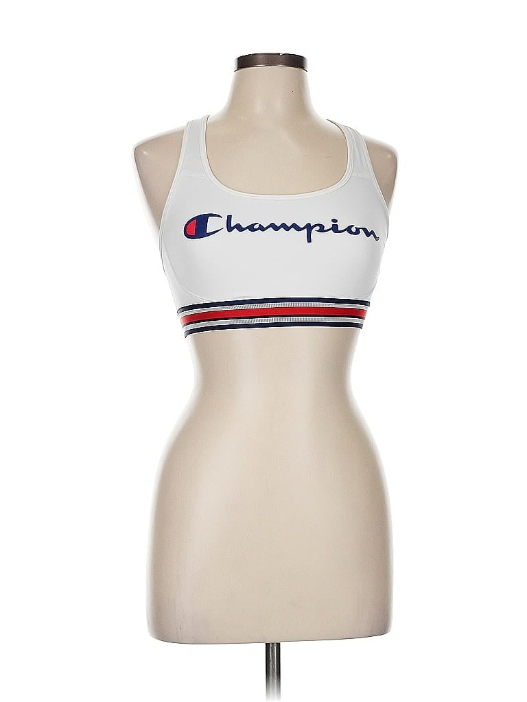 Champion White Sports Bra Size M 37 off ThredUp