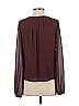 Naked Zebra Burgundy Long Sleeve Blouse Size S - photo 2