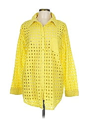 Solid & Striped 3/4 Sleeve Button Down Shirt