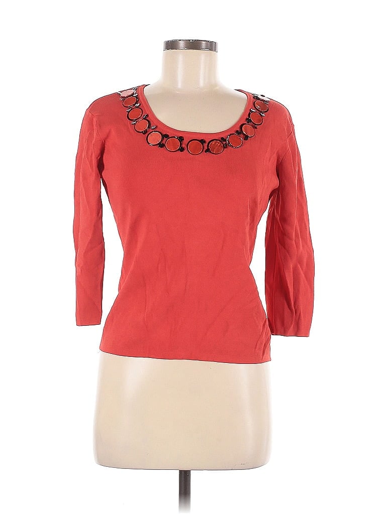 Joseph A. Red 3/4 Sleeve Top Size L - photo 1