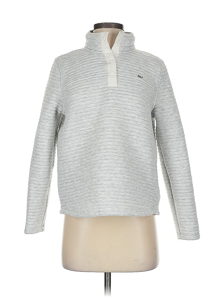 Pre-owned Vineyard Vines Fleece Jacket In Gray