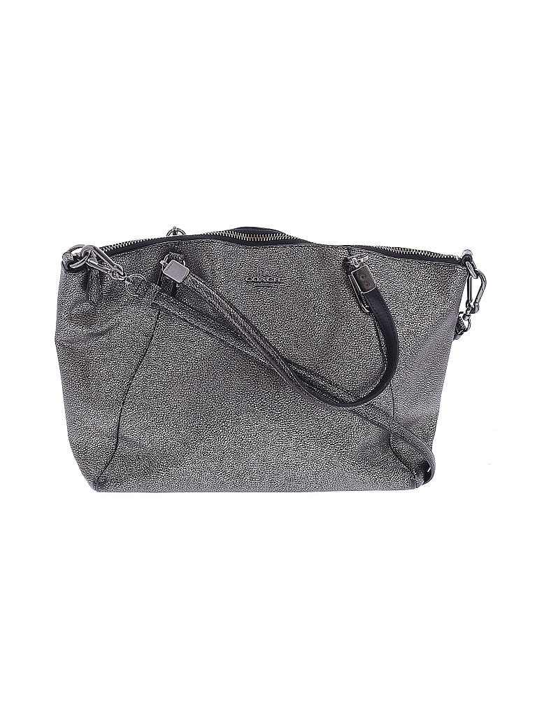 Coach Metallic Silver Leather Satchel One size - photo 1