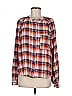 Pilcro Plaid Orange Long Sleeve Button-Down Shirt Size M - photo 1