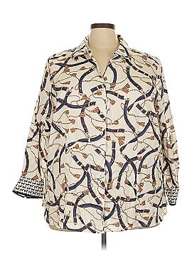 Foxcroft 3/4 Sleeve Button Down Shirt