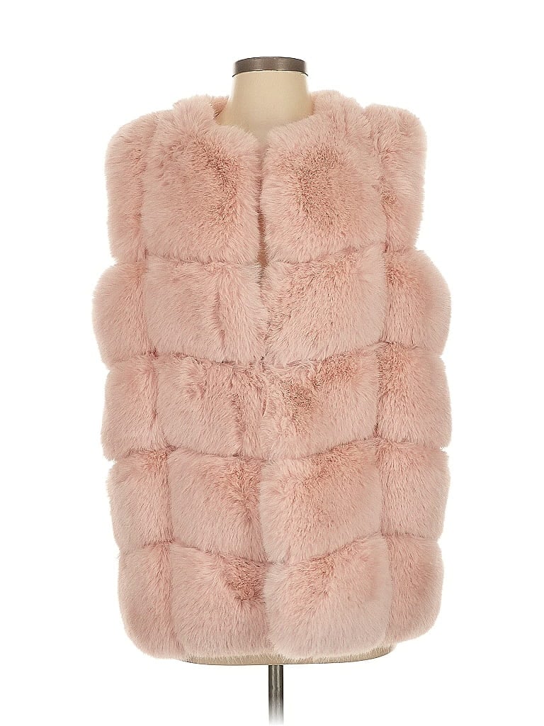 Unbranded 100% Spandex Pink Faux Fur Vest Size S - photo 1