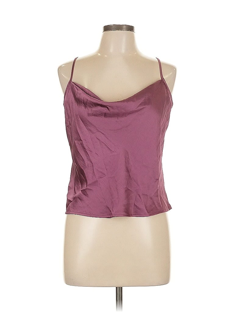 Open Edit 100% Polyester Purple Burgundy Tank Top Size L - photo 1