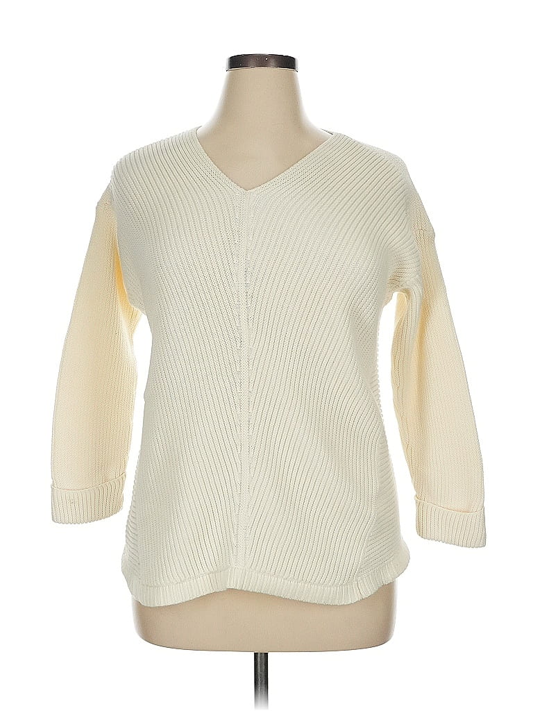 Pre-owned Charter Club Cardigan Sweater In White