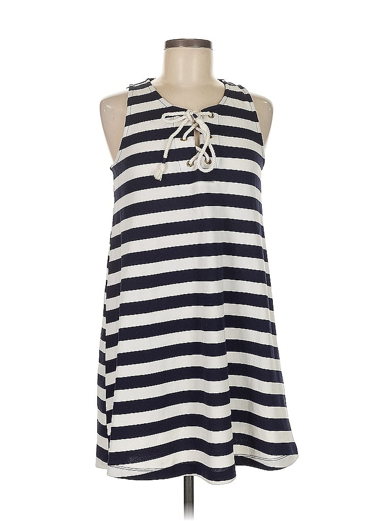 Almost Famous Stripes Blue Casual Dress Size M - photo 1