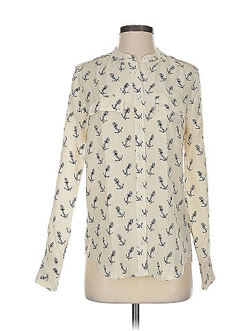 Equipment Long Sleeve Silk Top (view 1)