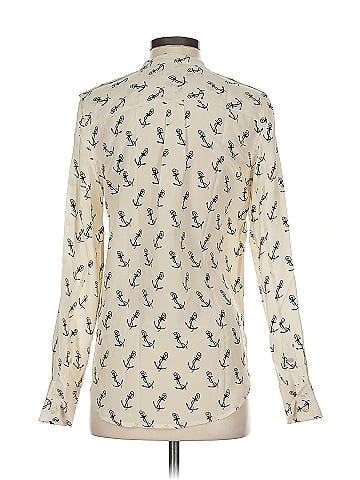 Equipment Long Sleeve Silk Top (view 2)