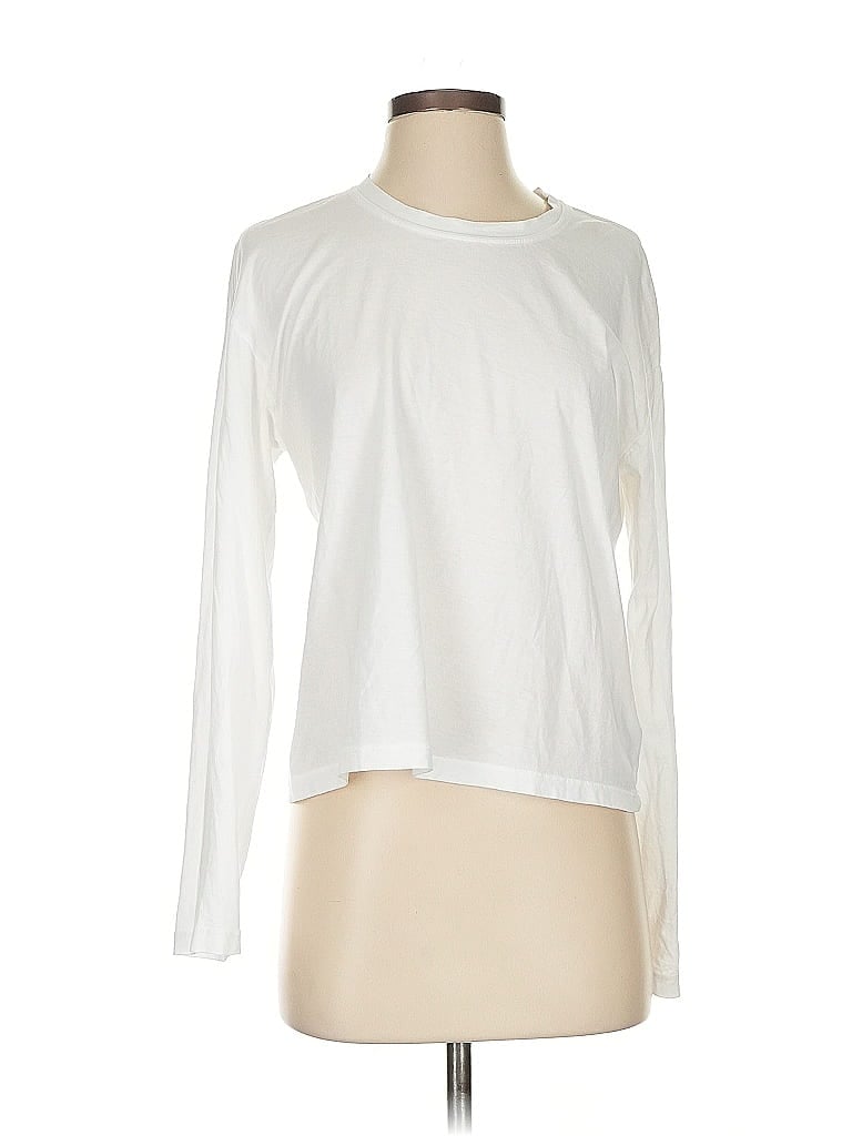 Pre-owned James Perse Long Sleeve T-shirt In White