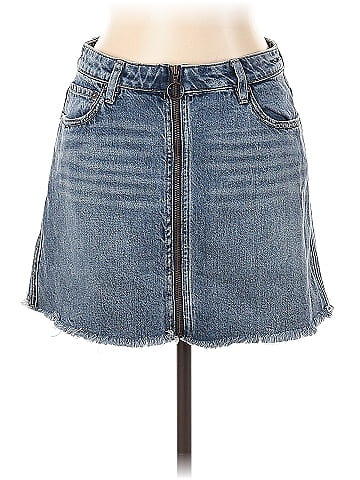 We the Free Denim Skirt (view 1)