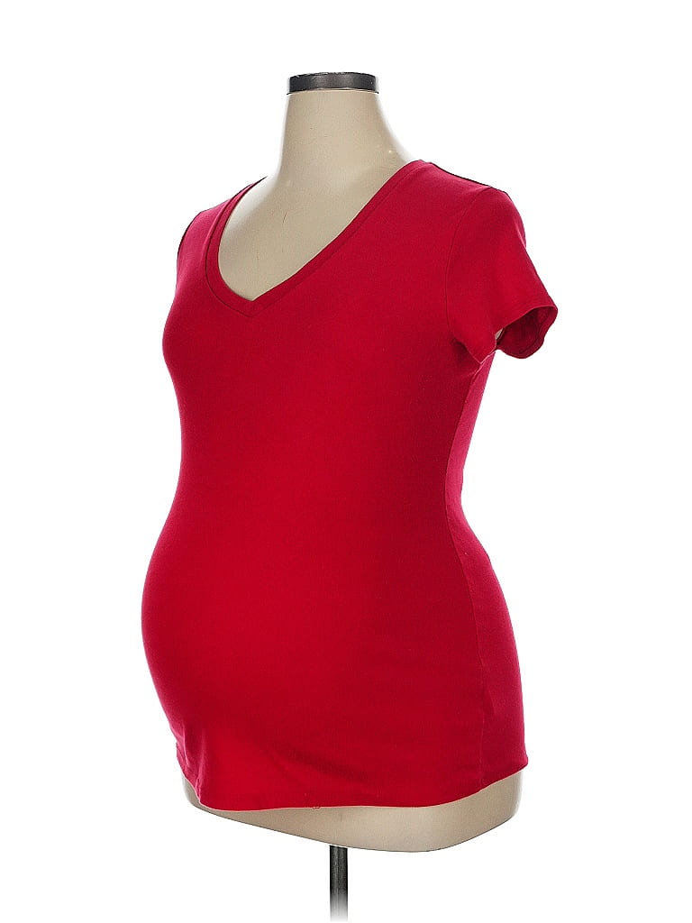Liz Lange Maternity for Target Red Short Sleeve T-Shirt Size XL - photo 1