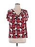 Ideology Red Short Sleeve Blouse Size 1X - photo 1