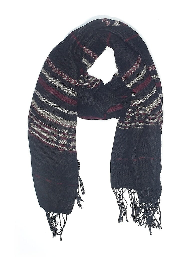 Assorted Brands Burgundy Black Scarf One size - photo 1