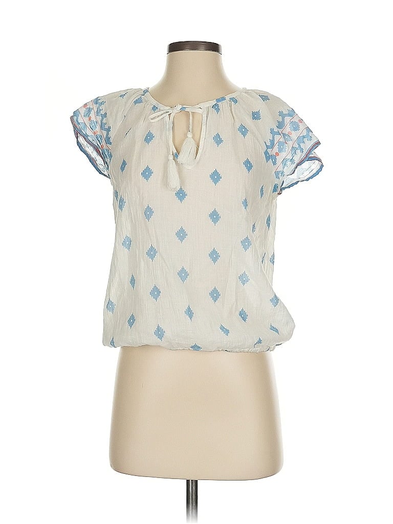 Pre-owned Soft Joie Short Sleeve Blouse In White